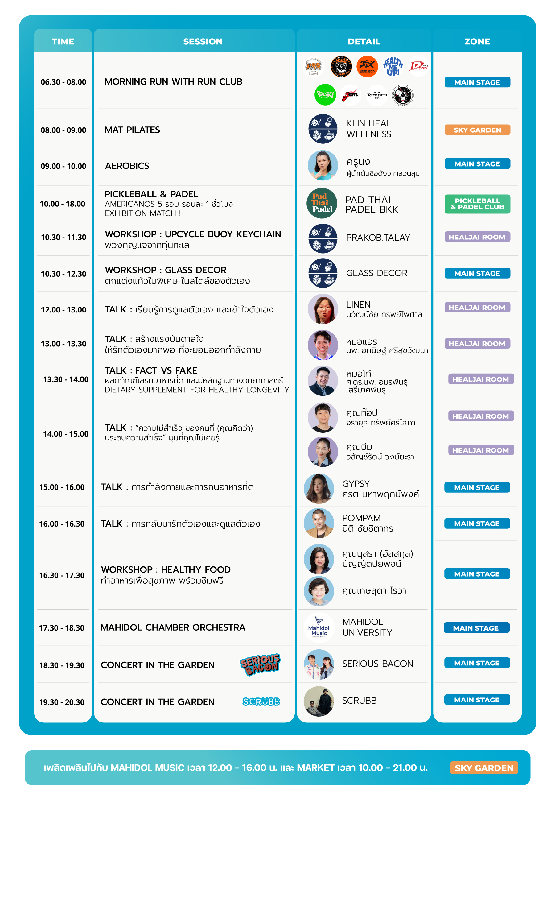 ตารางกิจกรรม วันที่ 15 พฤศจิกายน 2569